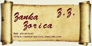 Žanka Zorica vizit kartica